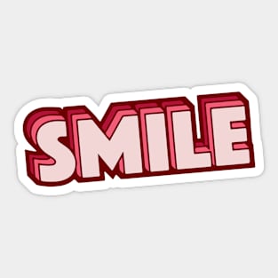 Retro Smile Word Art with Stripes Sticker